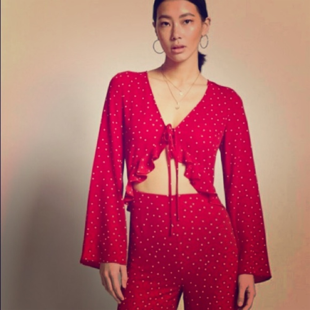 🍒Forever 21 Red Polka Dot Jumpsuit🍒